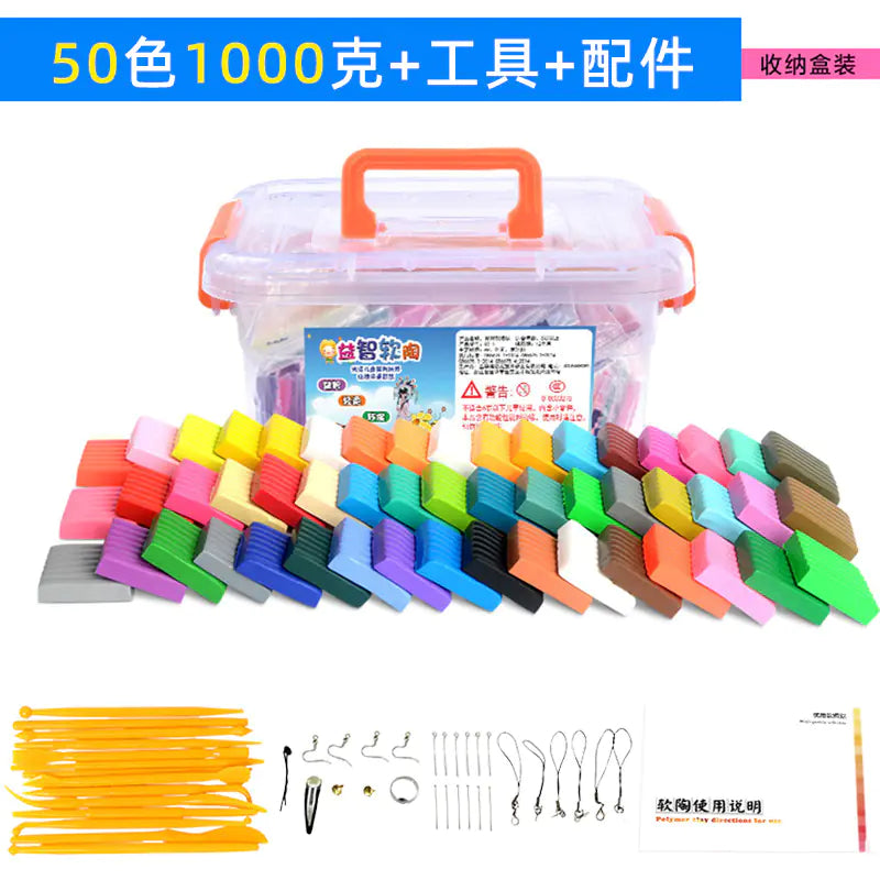 Polymer Clay Kit with Molds and Tools (Wholesale)