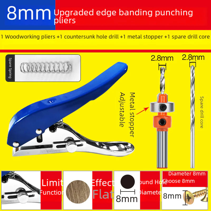 Heavy-Duty Round Hole Punch Tool for Woodworking