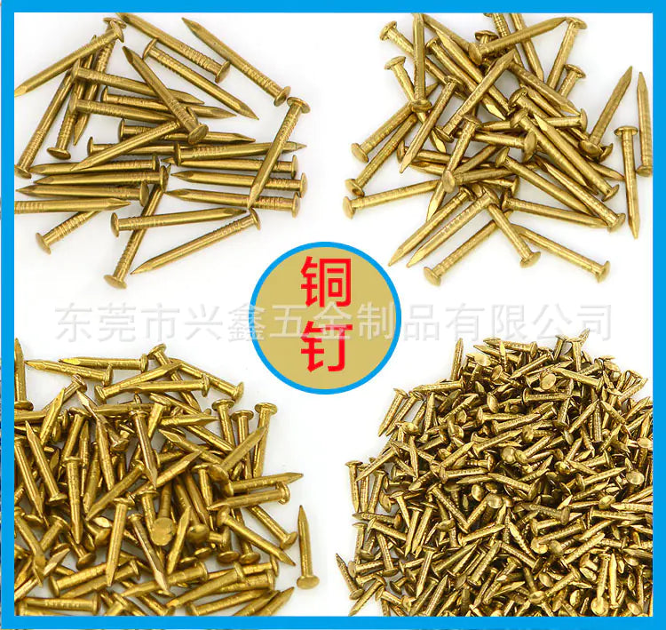 Round Head Brass Nails for Woodworking and Art