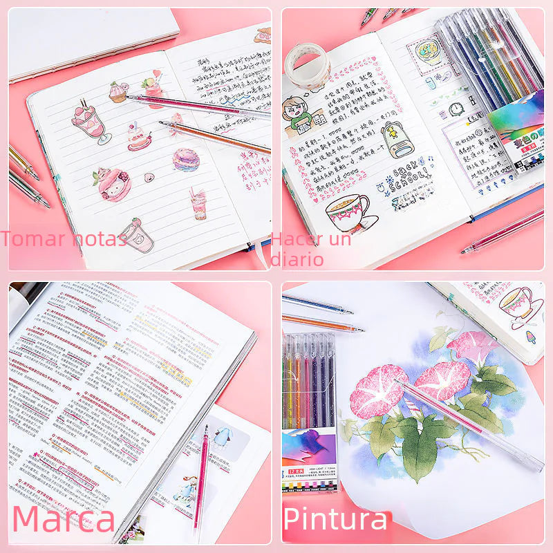 Glitter Gel Pen Set - 18 Colors for Art and Journaling